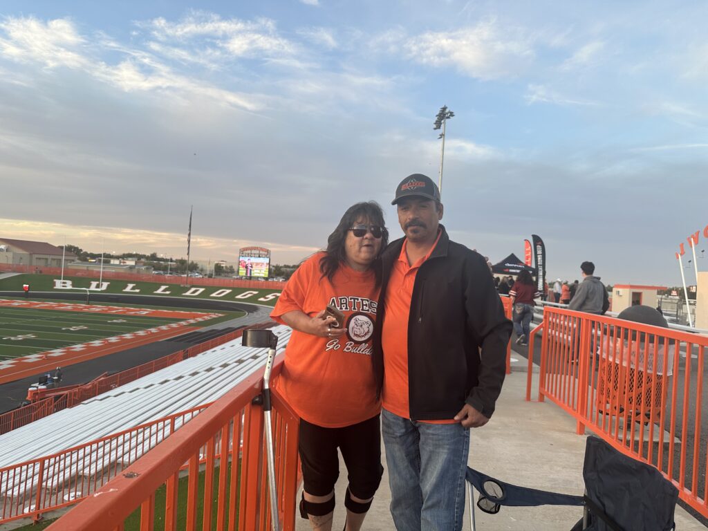 The best seat in the house at the Bulldog Bowl, a view from the stands